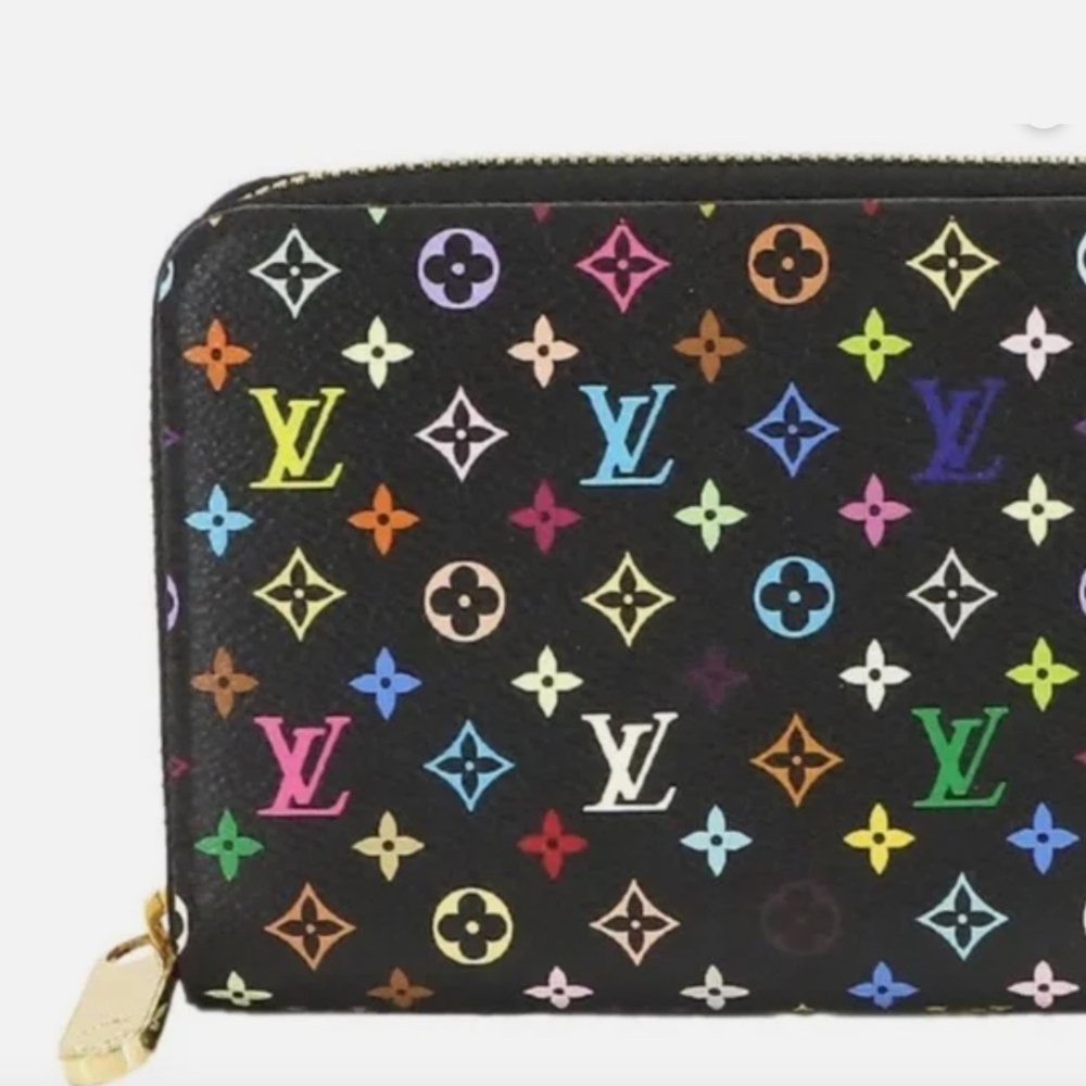Louis Vuitton Monogram Multicolor Zippy Wallet Black Grenade Beautiful Condition